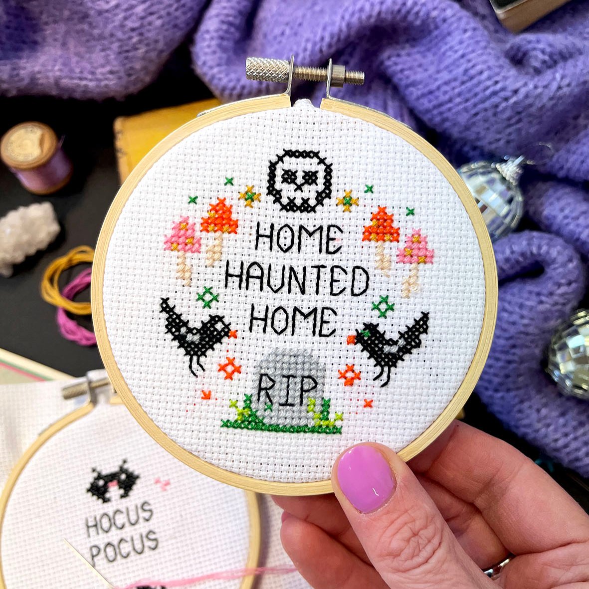 'Trick or Treat Yourself' Cross Stitch - PDF Pattern