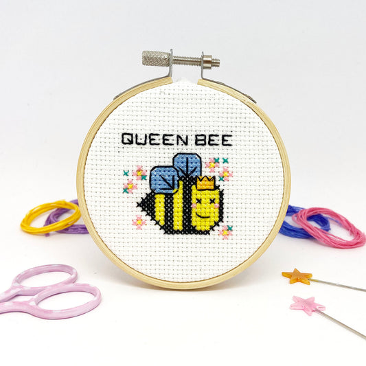 'Queen Bee' Mini Cross Stitch Kit