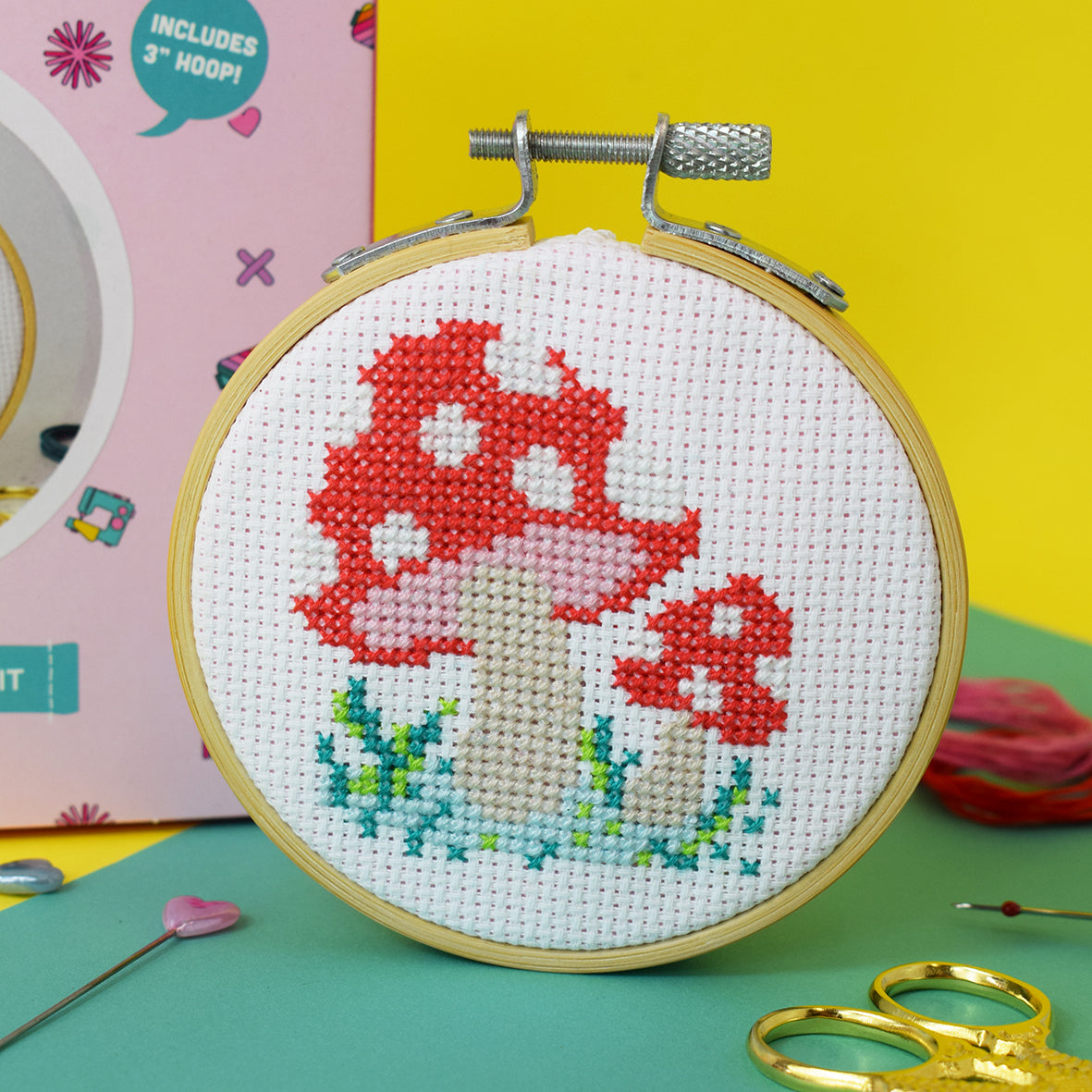 'Toadstool' Mini Cross Stitch - PDF Pattern