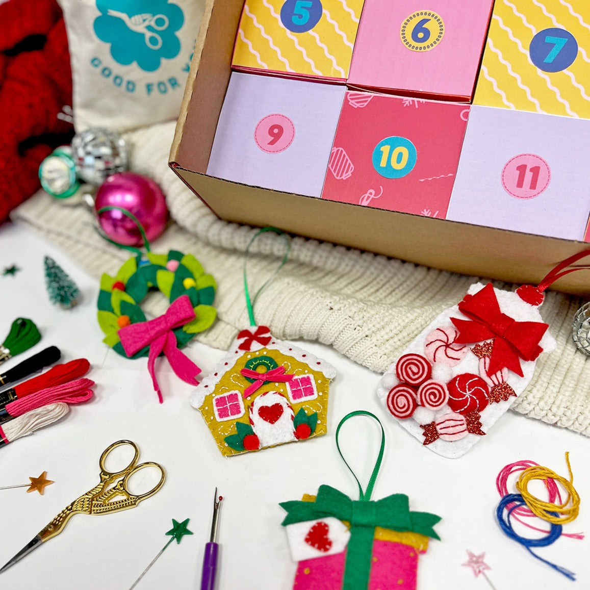 Craftvent Bundle - Cross Stitch + Felt Decorations