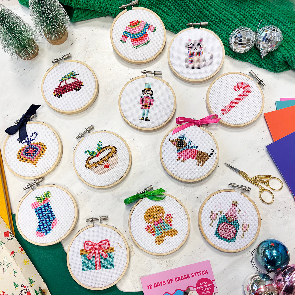 '12 Days of Stitchmas' Cross Stitch Set - PDF Pattern