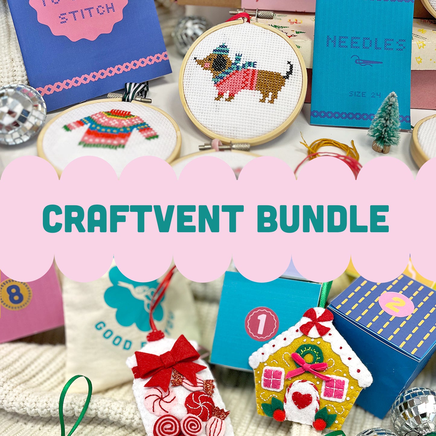 Craftvent Bundle - Cross Stitch + Felt Decorations