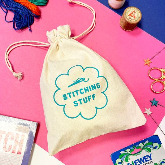 'Stitching Stuff' Mini Drawstring Bag