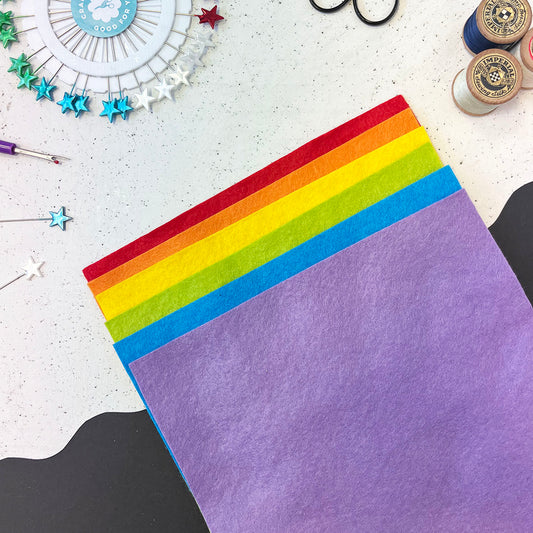 'Rainbow Brights' Felt Square Set