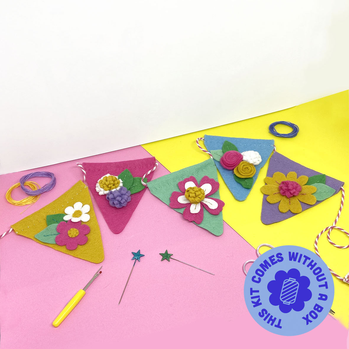 'Flower Border' Garland Felt Sewing Kit