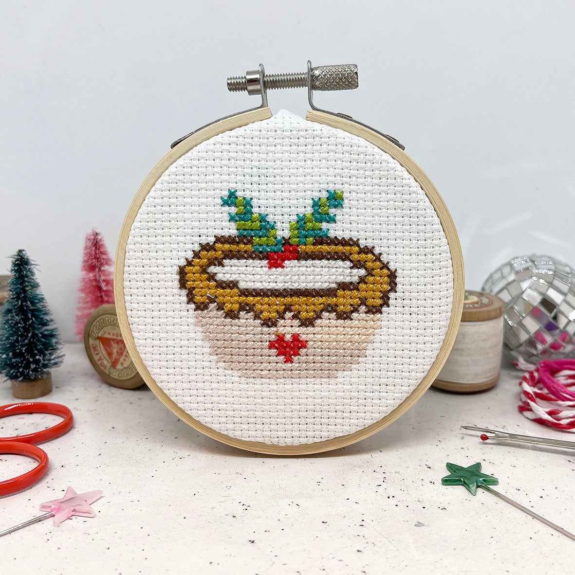 'Mince Pie' Cross Stitch - PDF Pattern