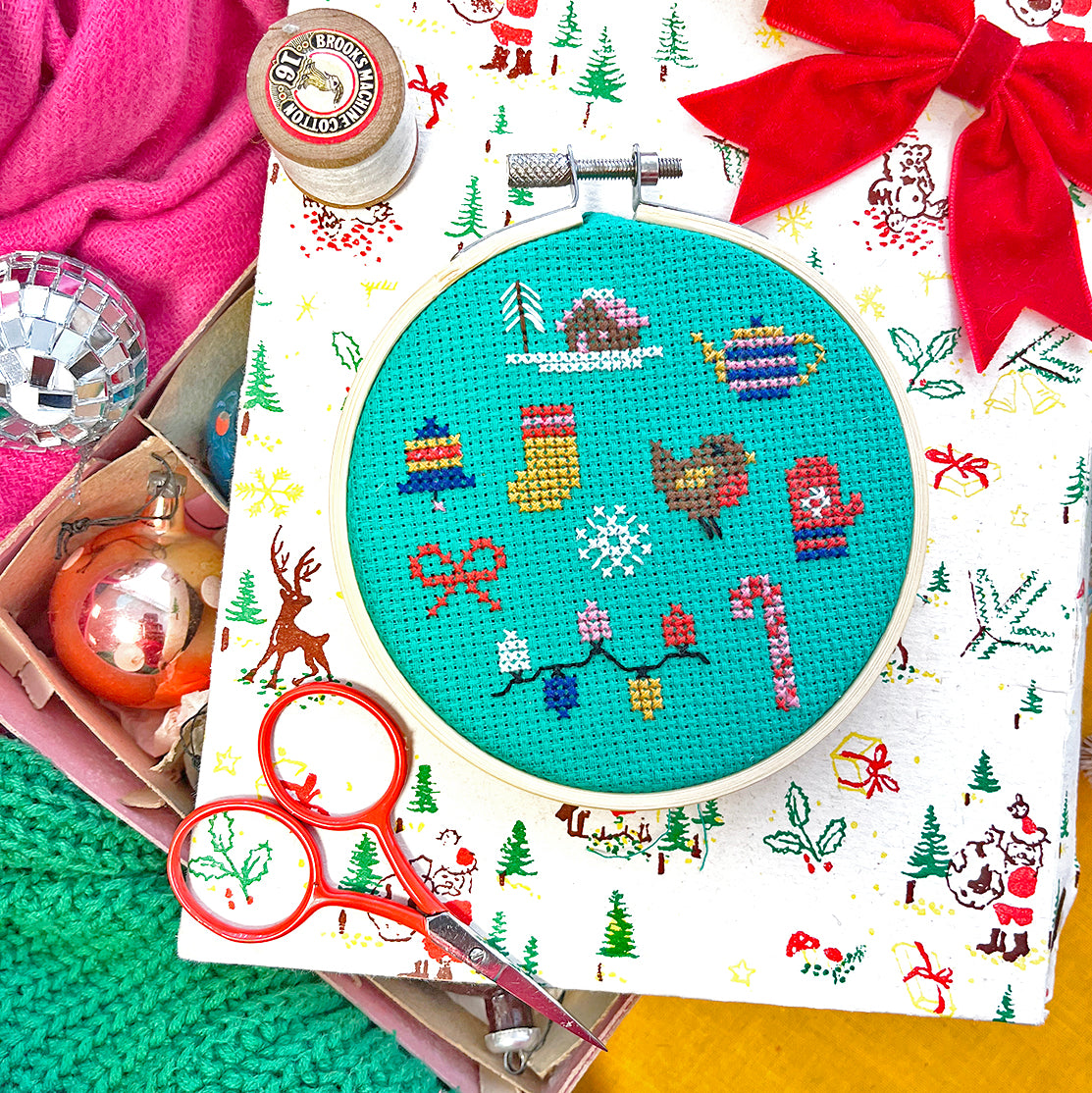 'Christmas Favourites' Mini Cross Stitch Motifs - PDF Pattern