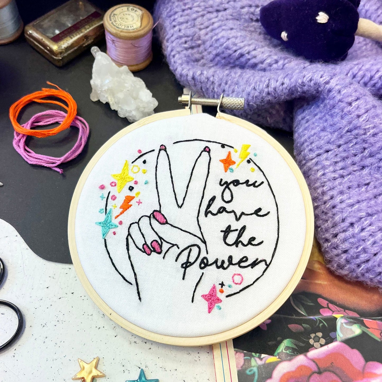 'You have the Power' Mini Embroidery Kit