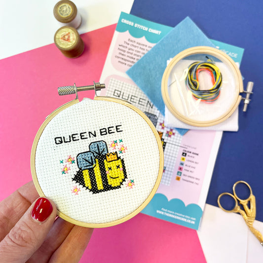 'Queen Bee' Mini Cross Stitch Kit