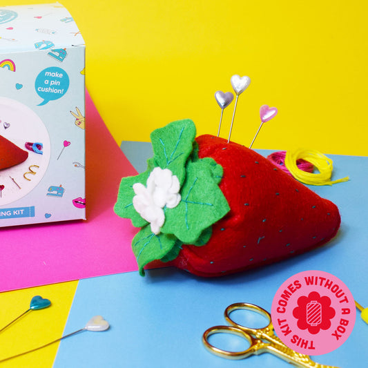 Sweet Strawberry Pin Cushion Sewing Kit