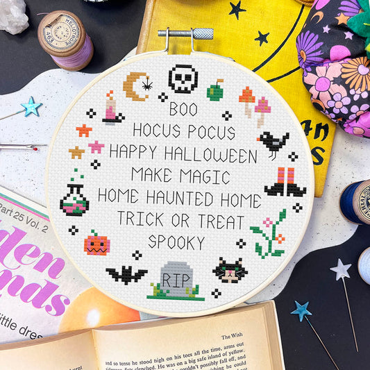 'Trick or Treat Yourself' Cross Stitch - PDF Pattern