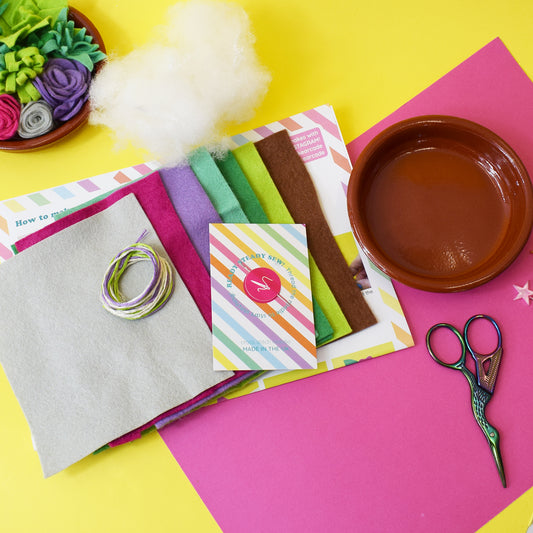 'Succulent' Felt Sewing Craft Kit