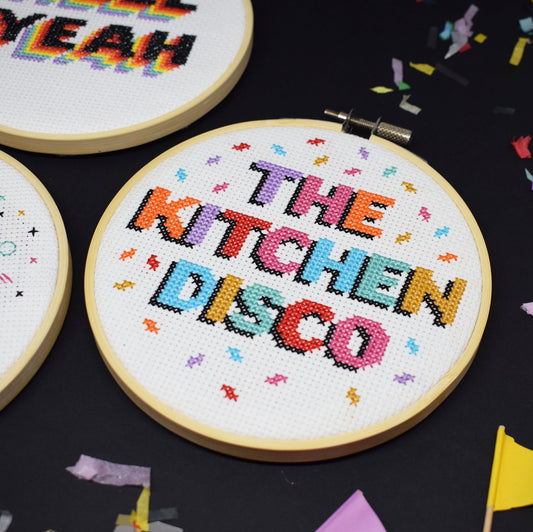 'The Kitchen Disco' Large Cross Stitch Kit