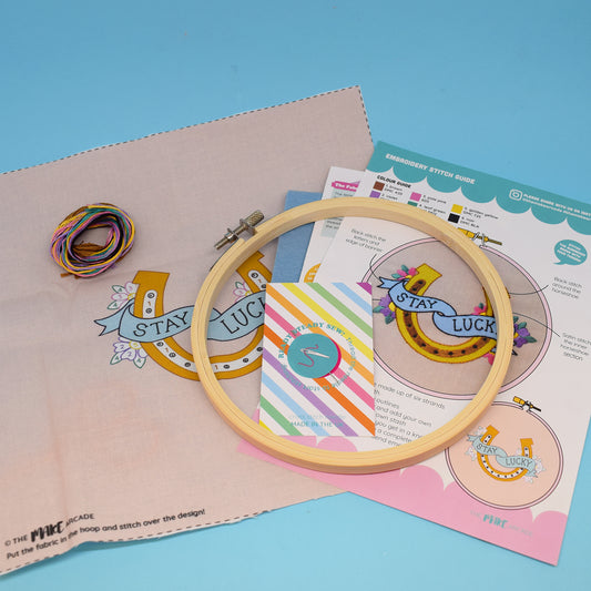 'Stay Lucky' Large Embroidery Craft Kit