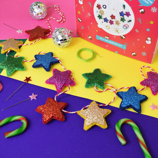 'Sparkly Star' Felt Garland Kit